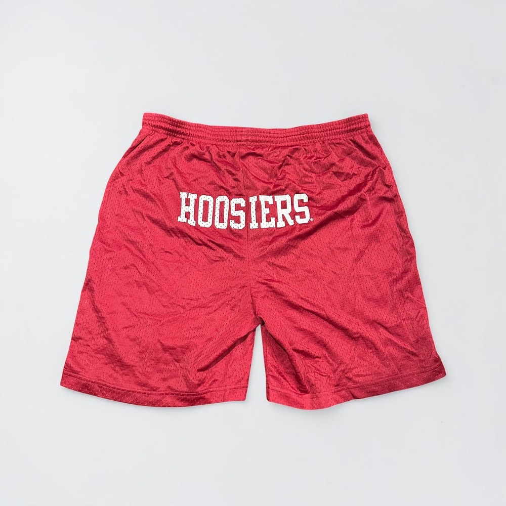 Russell Athletic Indiana Hoosiers Mesh Gym Shorts Red Medium Mens Vintage